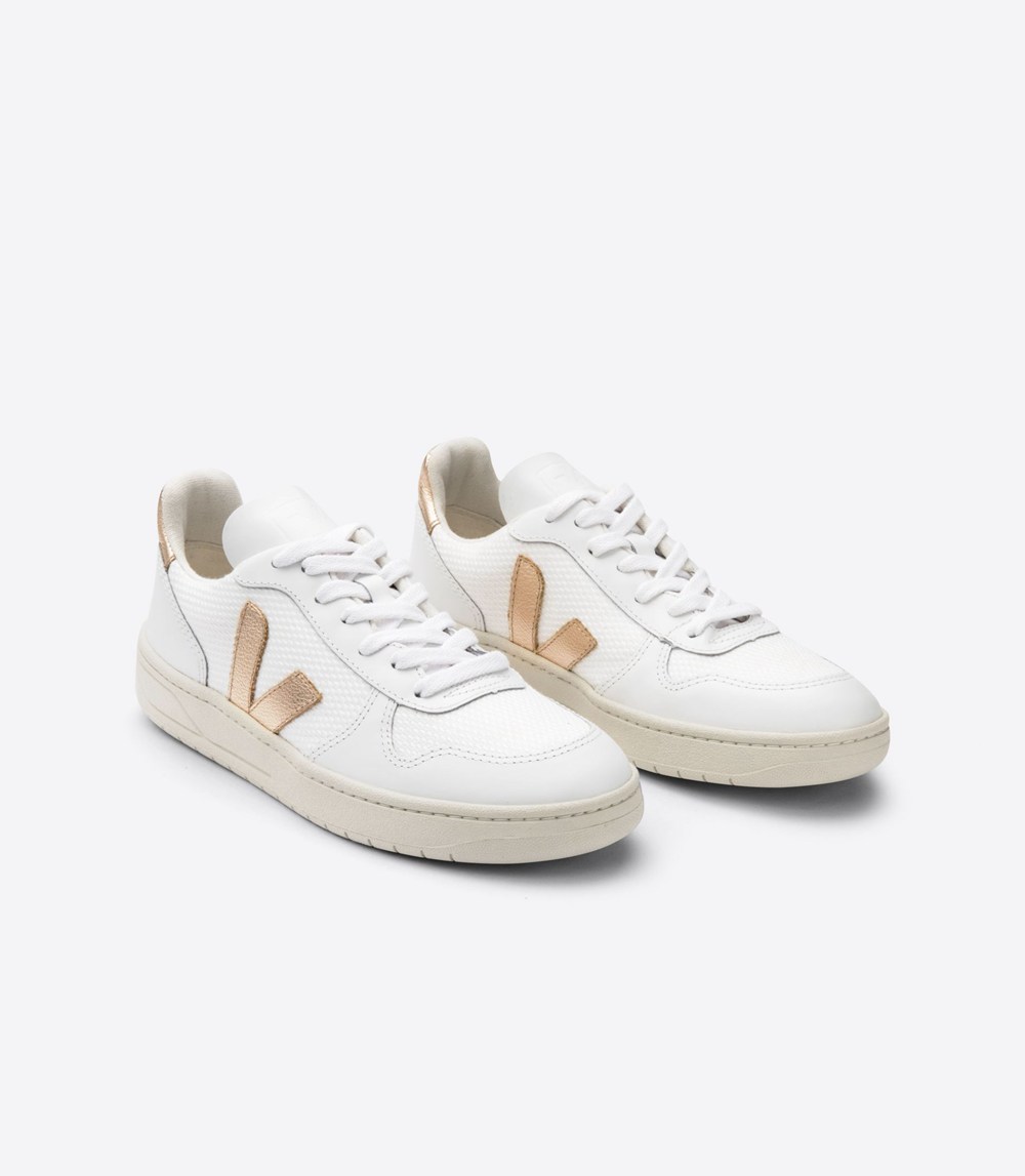 Veja Trainers Womens White - V-10 B-mesh - YHBN-36071